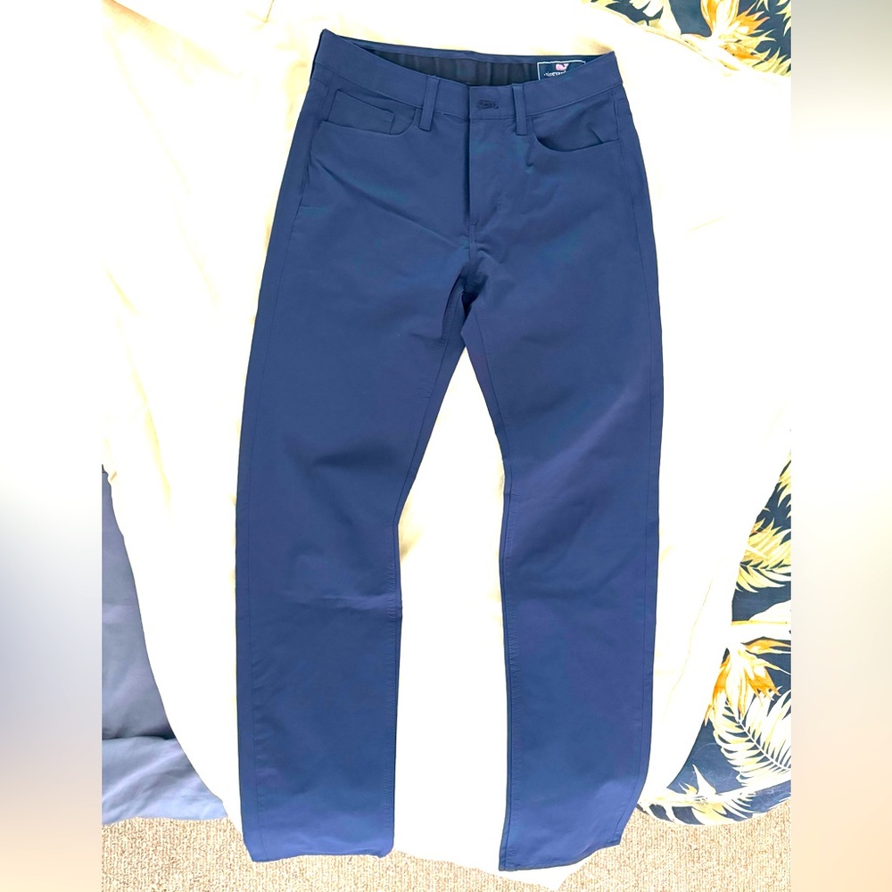 Men’s Vineyard Vines Performance 5 pocket jeans pants, navy blue size 28x32